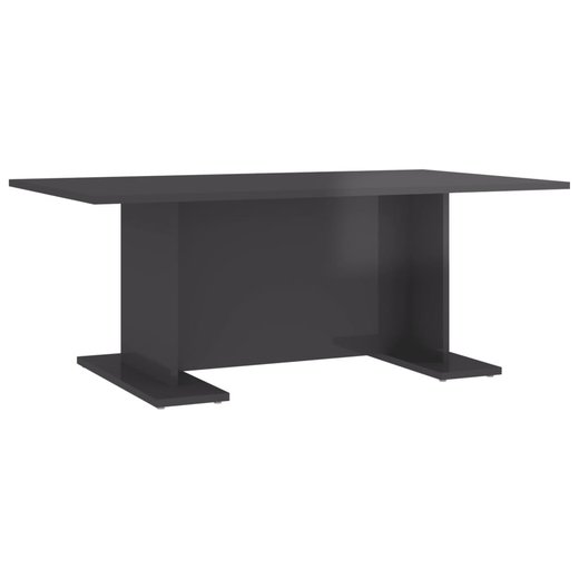 Couchtisch Hochglanz-Grau 103,5x60x40 cm Spanplatte