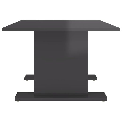 Couchtisch Hochglanz-Grau 103,5x60x40 cm Spanplatte