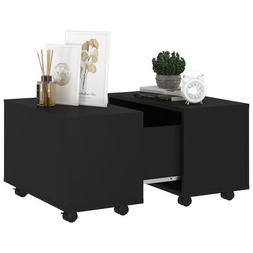 Couchtisch Schwarz 60x60x38 cm Spanplatte