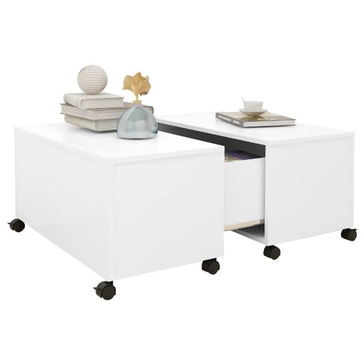 Couchtisch Wei 75x75x38 cm Spanplatte