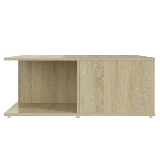 Couchtisch Wei und Sonoma-Eiche 80x80x31 cm Spanplatte
