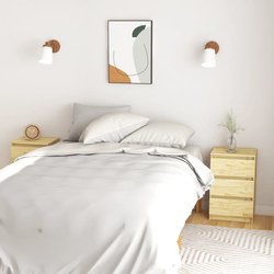 Nachttische 2 Stk. 40x29,5x64 cm Massivholz Kiefer