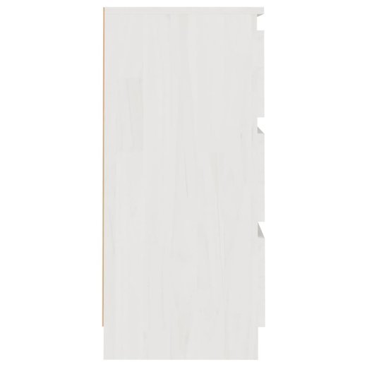 Nachttisch Weiß 40x29,5x64 cm Massivholz Kiefer