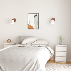 Nachttische 2 Stk. Wei 40x29,5x64 cm Massivholz Kiefer