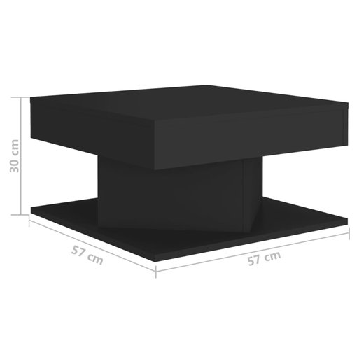 Couchtisch Schwarz 57x57x30 cm Spanplatte