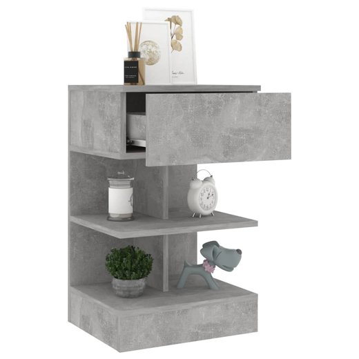 Nachttisch Betongrau 40x35x65 cm Spanplatte