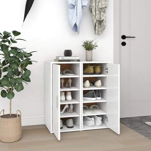 Schuhschrnke 2 Stk. Wei 32x35x70 cm Spanplatte