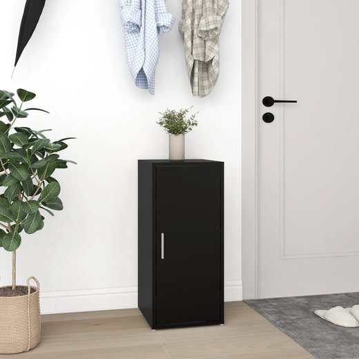 Schuhschrnke 2 Stk. Schwarz 32x35x70 cm Spanplatte