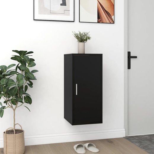 Schuhschrnke 2 Stk. Schwarz 32x35x70 cm Spanplatte