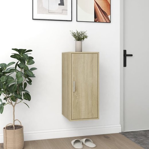 Schuhschrnke 2 Stk. Sonoma-Eiche 32x35x70 cm Spanplatte