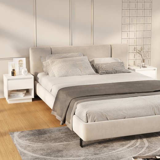 Nachttische 2 Stk. Wei 45x34x44 cm Spanplatte