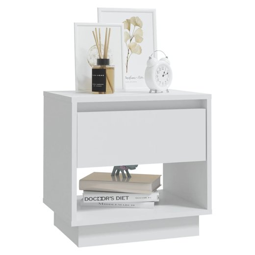 Nachttische 2 Stk. Wei 45x34x44 cm Spanplatte