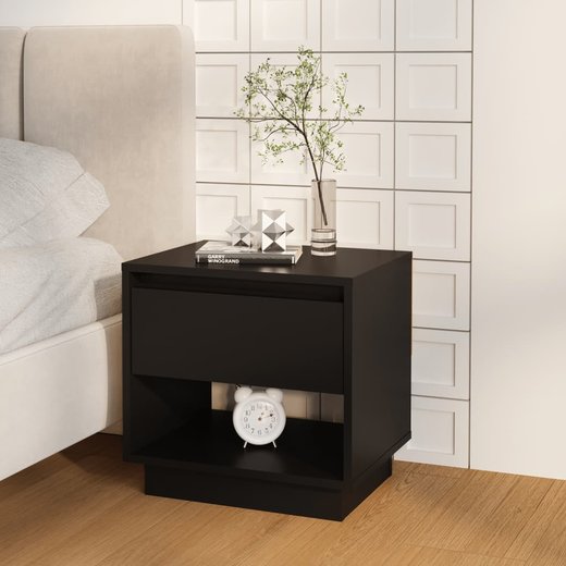 Nachttische 2 Stk. Schwarz 45x34x44 cm Spanplatte
