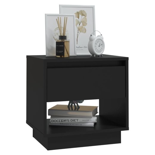 Nachttische 2 Stk. Schwarz 45x34x44 cm Spanplatte