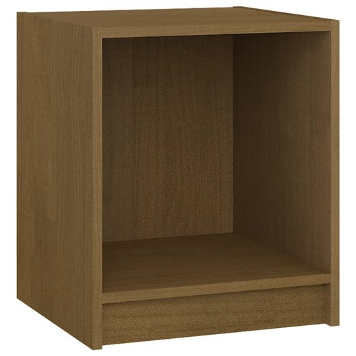 Nachttische 2 Stk. Honigbraun 35,5x33,5x41,5 cm Massivholz Kiefer