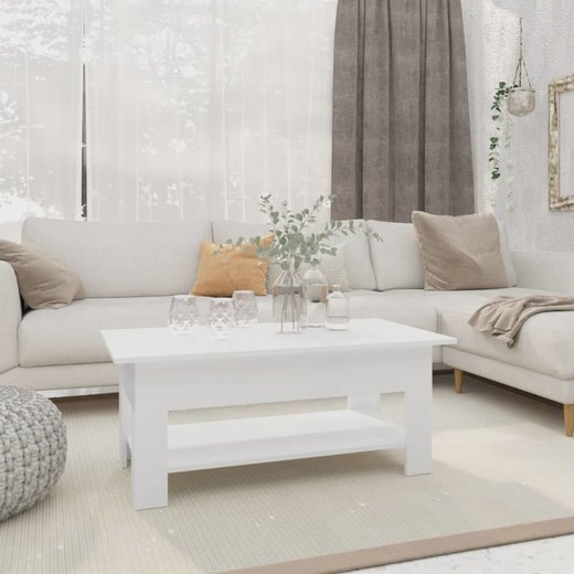 Couchtisch Wei 102x55x42 cm Spanplatte