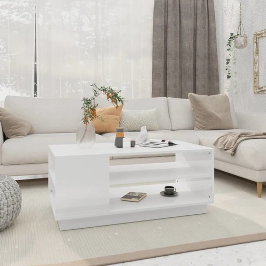 Couchtisch Wei 102x55x43 cm Spanplatte