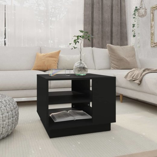 Couchtisch Schwarz 55x55x43 cm Spanplatte