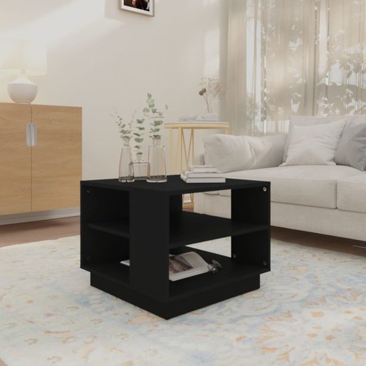 Couchtisch Schwarz 55x55x43 cm Spanplatte
