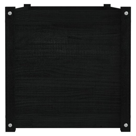 Pflanzkbel Schwarz 100x50x50 cm Massivholz Kiefer