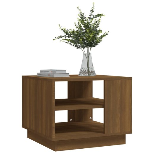 Couchtisch Braun Eichen-Optik 55x55x43 cm Spanplatte