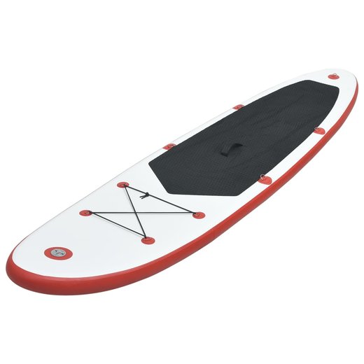 Stand Up Paddle Board SUP Aufblasbar Rot und Wei