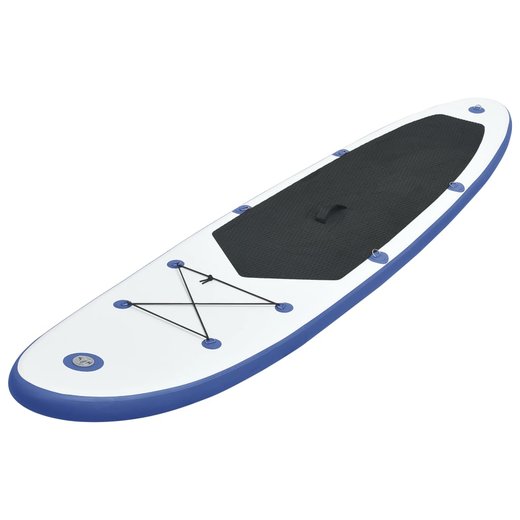 Stand Up Paddle Board SUP Aufblasbar Blau und Wei