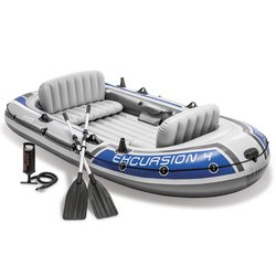 Intex Excursion 4 Schlauchboot-Set mit Rudern und Pumpe...
