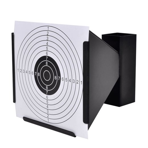Zielscheiben-Halterung Kugelfang 14cm + 100 Papier-Zielscheiben