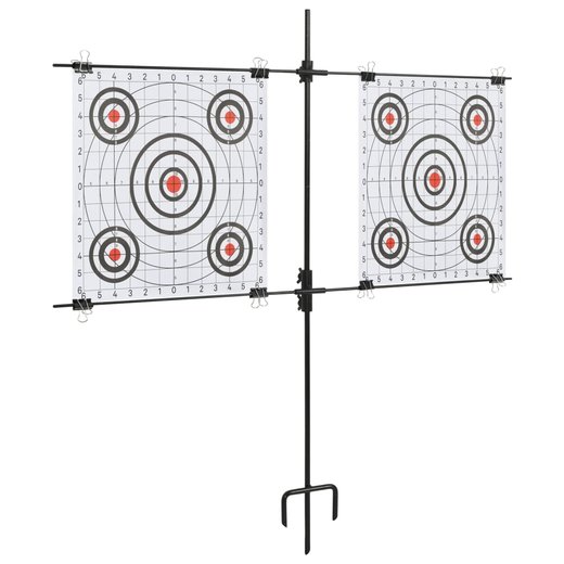 Zielscheibenstnder mit Schiepapieren 78x76 cm Stahl