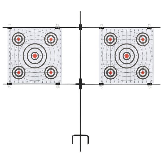 Zielscheibenstnder mit Schiepapieren 78x76 cm Stahl