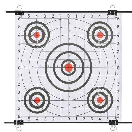 Zielscheibenstnder mit Schiepapieren 78x76 cm Stahl