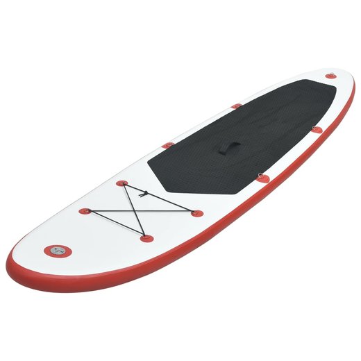 Stand Up Paddle Surfboard SUP Aufblasbar Rot und Wei