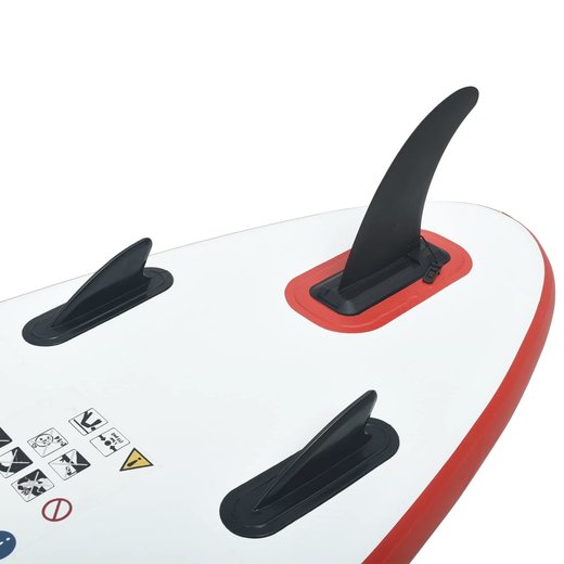 Stand Up Paddle Surfboard SUP Aufblasbar Rot und Wei