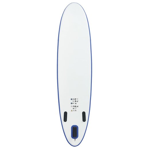 Stand Up Paddle Surfboard SUP Aufblasbar Blau und Wei