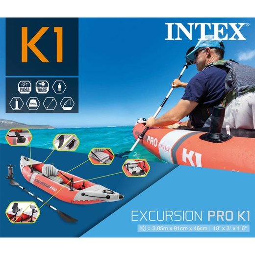 Intex Aufblasbares Kajak Excursion Pro K1 305x91x46 cm