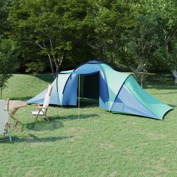 Campingzelt 6 Personen Blau und Grn