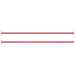Turnstangen 2 Stk. 125 cm Stahl Rot