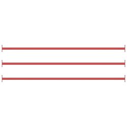 Turnstangen 3 Stk. 125 cm Stahl Rot