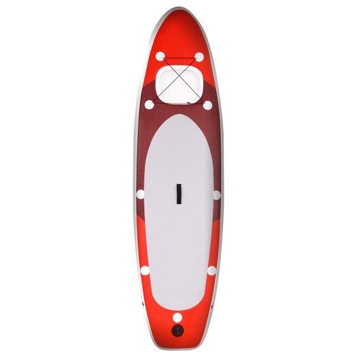 SUP-Board-Set Aufblasbar Rot 300x76x10 cm