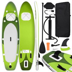 SUP-Board-Set Aufblasbar Grn 300x76x10 cm