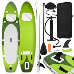 SUP-Board-Set Aufblasbar Grn 330x76x10 cm