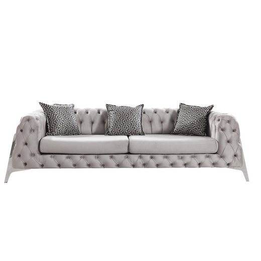 Perla Sofa Set 3 Sitzer 1102 - Braun Silber