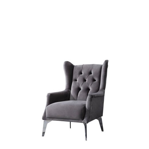 Mostar Sofa Set 2`er + Sessel 1131 - Dunkelgrau Gold