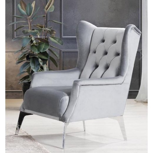 Mostar Sofa Set 2`er + Sessel 1131 - Dunkelgrau Gold