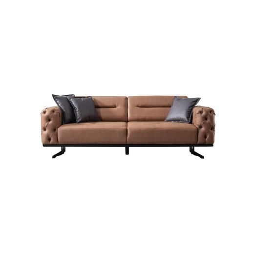 Basel Sofa Set 3 Sitzer 1134 - Hellbraun