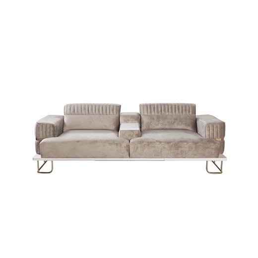 Orion Sofa Set 3`er + Sessel 1100 - Beige Gold