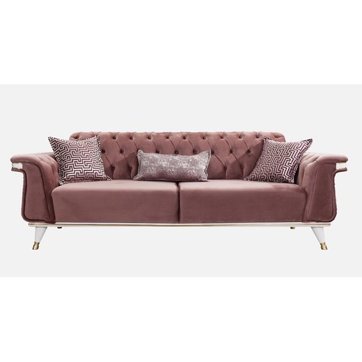 Esse Sofa Set 3`er + 2`er + Sessel 1130 - Bordo Schwarz-Gold