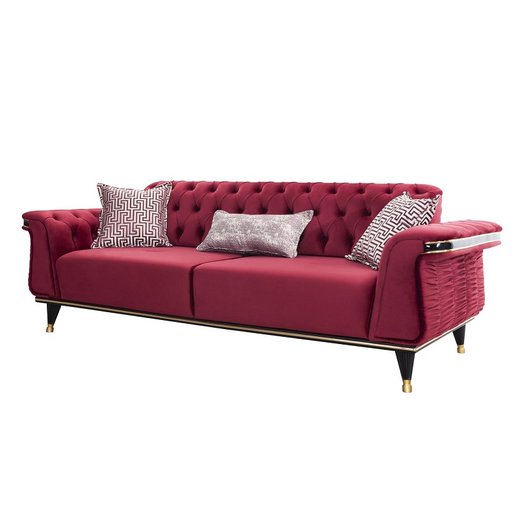 Esse Sofa Set 2 Sitzer 1131 - Dunkelgrau Wei-Gold