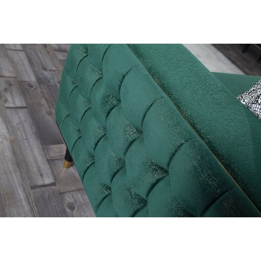 Bugatti Sofa Set 3`er + 3`er + 2X Sessel Schwarz/Gold 1103 - Senfgelb